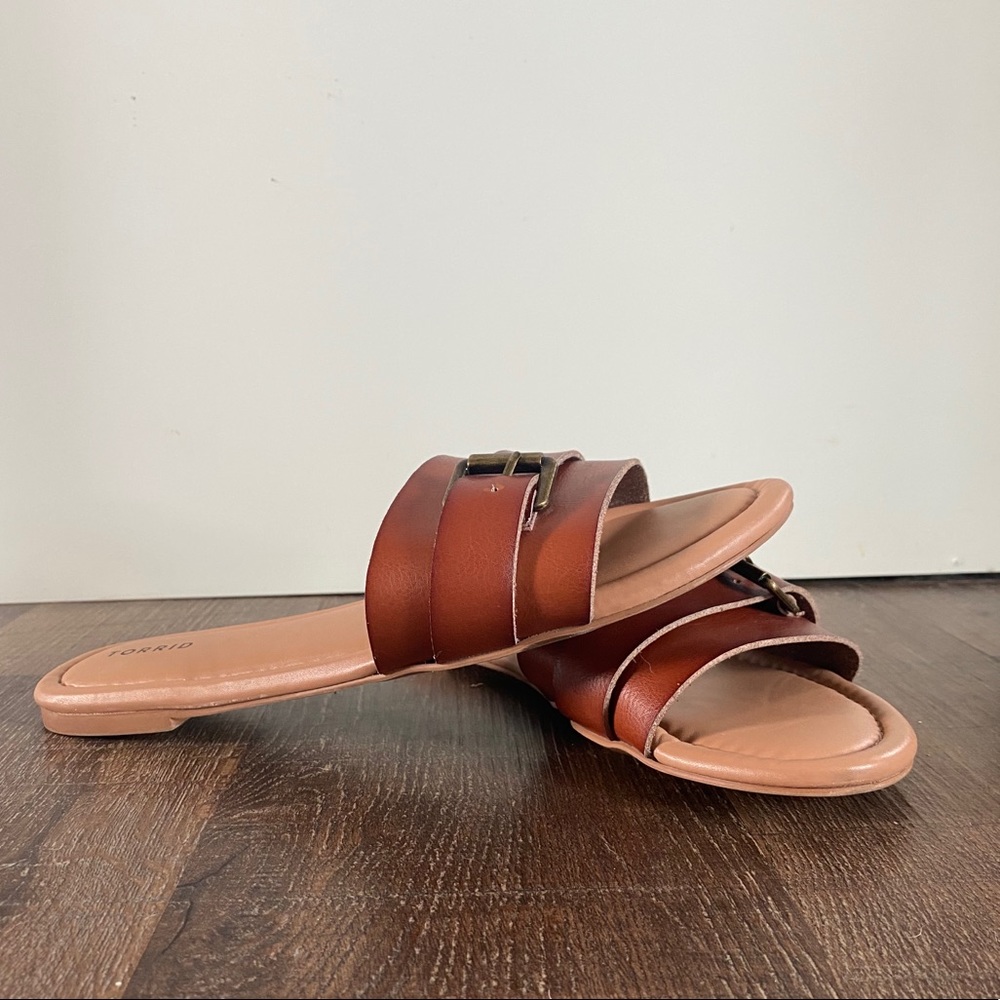 Torrid brown strap sandals size 10